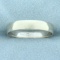 Mens Wedding Band Ring In 14k White Gold