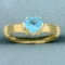 Sky Blue Topaz Heart Ring In 10k Yellow Gold