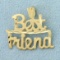 Diamond Cut Best Friend Pendant In 14k Yellow Gold