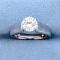 Over 1ct Solitaire Diamond Engagement Ring In Platinum