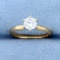 Almost 1/2ct Solitaire Diamond Engagement Ring In 14k Yellow Gold