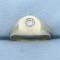 1/4ct Diamond Solitaire Dome Shaped Ring In 14k Yellow Gold