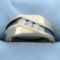 Unique Mens Three Stone Diamond Ring In 14k Yellow Gold