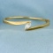 1.1ct Diamond Solitaire Bangle Bracelet In 14k Yellow Gold