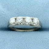 1/2ct Tw Four-stone Diamond Wedding Or Anniversary Ring In 14k White Gold