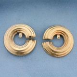 Designer Stud Earring Enhancers In 14k Yellow Gold