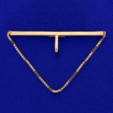 Vintage Tie Bar And Chain In 14k Rose Gold