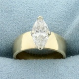 2ct Marquise Diamond Solitaire Ring In 14k Yellow Gold