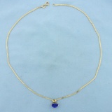 1.5ct Tanzanite S Link Necklace In 14k Yellow Gold