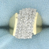 1ct Tw Diamond Cluster Ring In 10k Yellow Gold