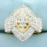 3ct Tw Diamond Statement Ring In 10k Yellow Gold