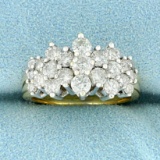 2ct Tw Diamond Wedding Or Anniversary Ring In 14k Yellow And White Gold
