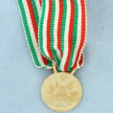 Antique 1918 50 Anniversario Della Vittoria Medal In 18k Yellow Gold