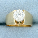 Almost 2ct Solitaire Diamond Ring In 14k Yellow Gold