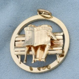 Le Soir French Belgian Newspaper 3d Pendant In 14k Yellow Gold