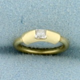 Captive Ring In 14k Yellow Gold