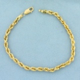 Rope Link Bracelet In 14k Yellow Gold