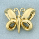Butterfly Pendant Or Slide In 14k Yellow Gold