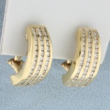 1ct Tw Diamond Earrings In 14k Yellow Gold