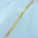 Woven Design Designer Bracelet In 14k Yellow Gold