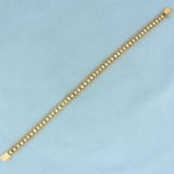 1.5ct Tw Cz Line Bracelet In 14k Yellow Gold