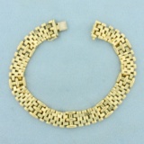 Mens 8 1/2 Inch Jubilee Link Bracelet In 14k Yellow Gold