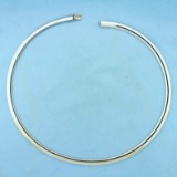 19 Inch Omega Link Necklace In 14k White Gold