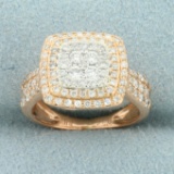 1ct Tw Diamond Heart Ring In 14k Rose Gold