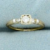 Diamond Engagement Ring In 14k Yellow And White Gold