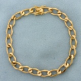 7 1/2 Inch Curb Link Chain Bracelet In 18k Yellow Gold