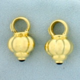 Sapphire Hoop Earring Enhancers In 18k Yellow Gold