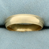 Mens Beaded Edge Milgrain Wedding Band Ring In 14k Yellow Gold