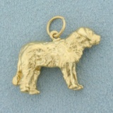 St. Bernard Dog Pendant In 14k Yellow Gold