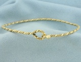Rope Design Bangle Bracelet In 14k Yellow Gold