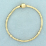 Pandora Moments Snake Chain Bracelet In 14k Yellow Gold