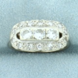 Vintage 1ct Tw Diamond Ring In 14k White Gold