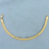 Italian Made Designer Target Design Diamond Cut Link Bracelet In 14k Yellow Gold