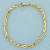Rope Link Chain Bracelet In 14k Yellow Gold