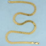 Italian Made 20 Inch Bismark Link Chain Necklace In 14k Yellow Gold
