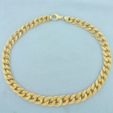 18 Inch Graduated Double Link Chain Necklace In 14k Yellow Gold