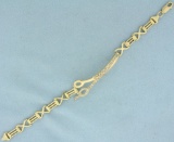 Vintage Diamond Scissor Seamstress Bracelet In 14k Yellow Gold
