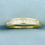 Baguette Diamond Wedding Or Anniversary Band Ring In 14k Yellow Gold