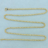 20 Inch Prince Of Wales Link Chain Necklace In 18k Yellow Gold