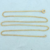 18 Inch Cable Link Chain Necklace In 14k Yellow Gold