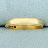 Mens Vintage Beaded Edge Milgrain Wedding Band Ring In 14k Yellow Gold