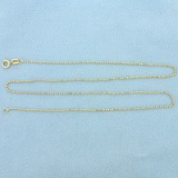 16 Inch Ball Link Chain Necklace In 14k Yellow Gold
