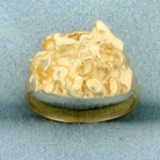Nugget Style Ring In 14k Yellow Gold