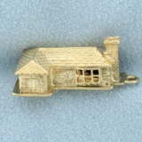 House Home Pendant In 14k Yellow Gold