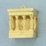 Erechtheion Porch Of The Caryatids Pendant In 18k Yellow Gold