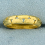 Numbered Designer Band Ring In 24k Yellow Gold